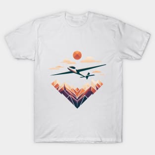 Glider Sailplane Biplane T-Shirt